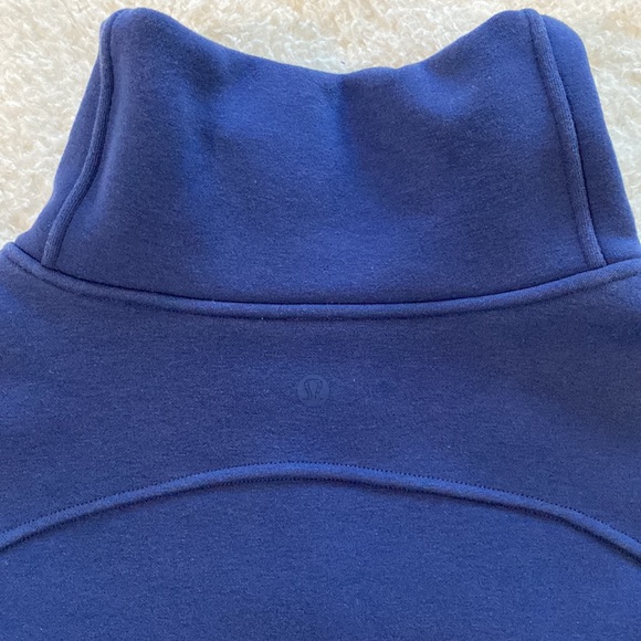 ❤️ Lululemon Thick Fleece Half Zip Oversized Funnel Neck in Dark Blue Size XS/S - Picture 6 of 9